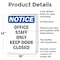 Signmission Office Staff Only Keep Door Closed, 18 in W x Rectangle, Aluminum OS-2PACK-NS-A-1824-V-16953 - alternate 5